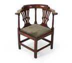 Antique Georgian Mahogany Corner Chair