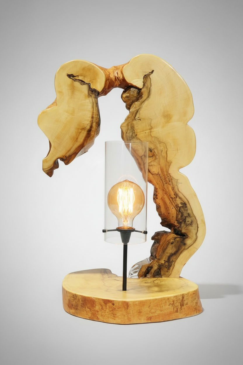 Rustic Driftwood Table Lamp