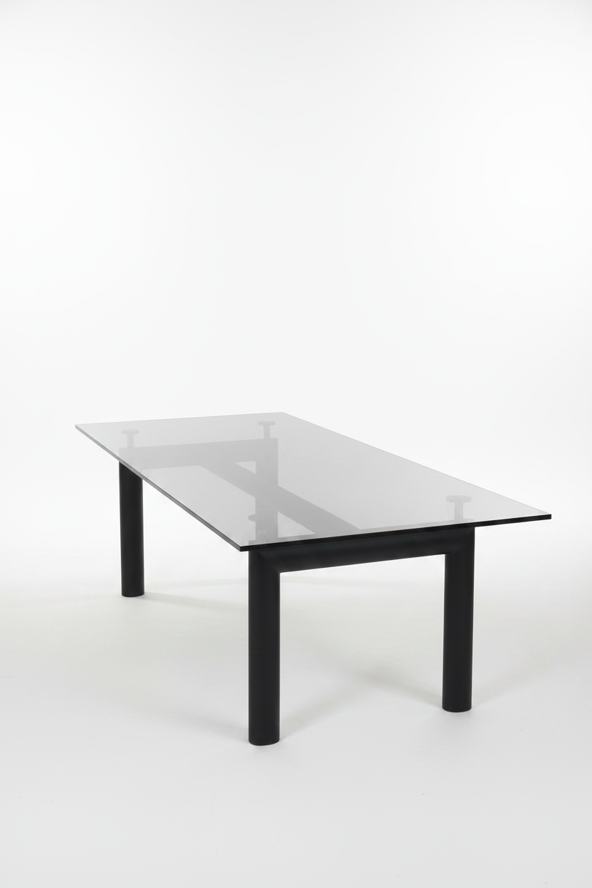Le Corbusier LC6 Smoked Glass Dining Table