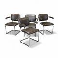 Marcel Breuer Chrome & Leather Armchairs