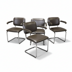 Marcel Breuer Chrome & Leather Armchairs