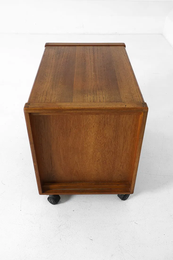 MID-CENTURY DANISH TEAK MEDIA SHELF 1970S