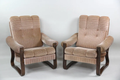 Corduroy Bentwood Lounge Chairs