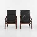 Stouby Danish Leather Bentwood Chair