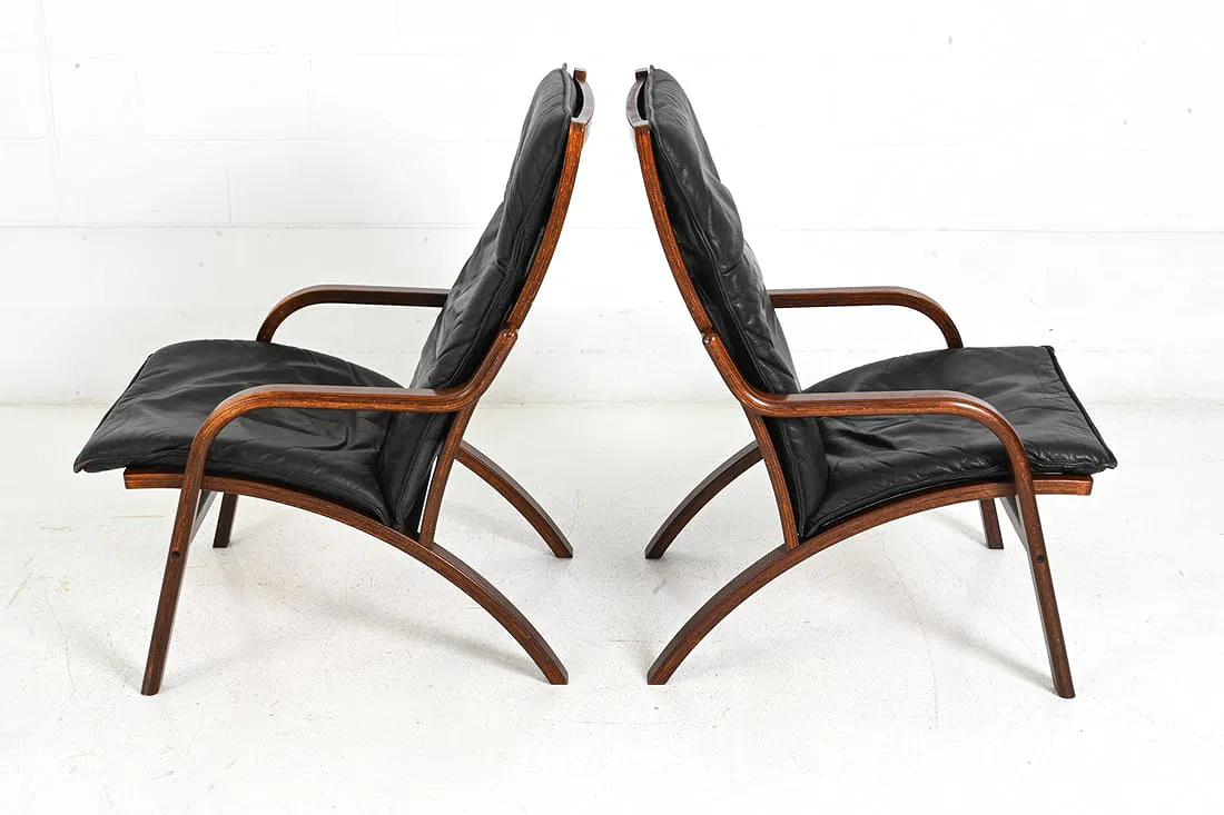Stouby Danish Leather Bentwood Chair