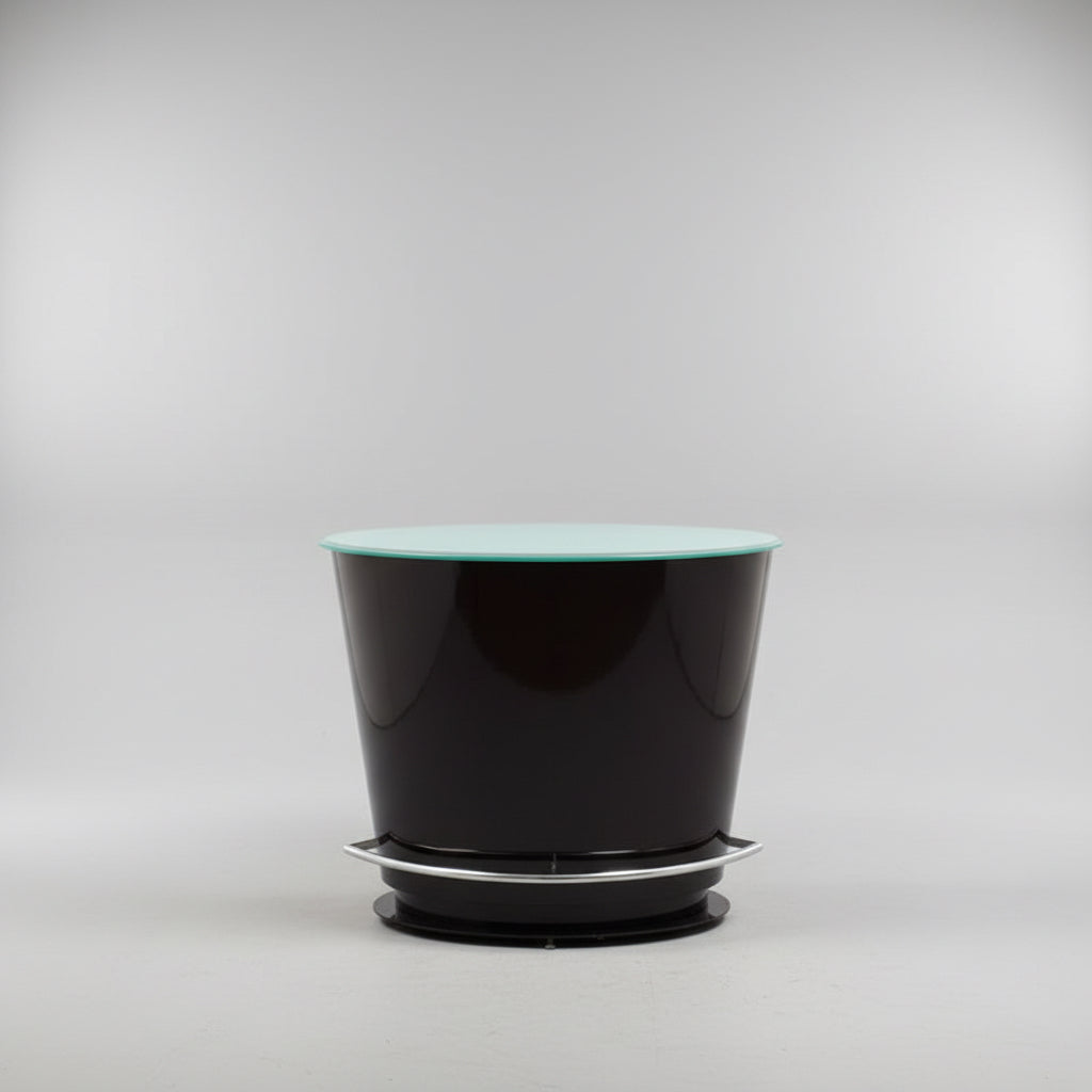 Elite Manufacturing Oval Glass + Metal Top Bar