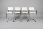 Set of 4 Mart Stam Attributed Cantilever Bar Stools