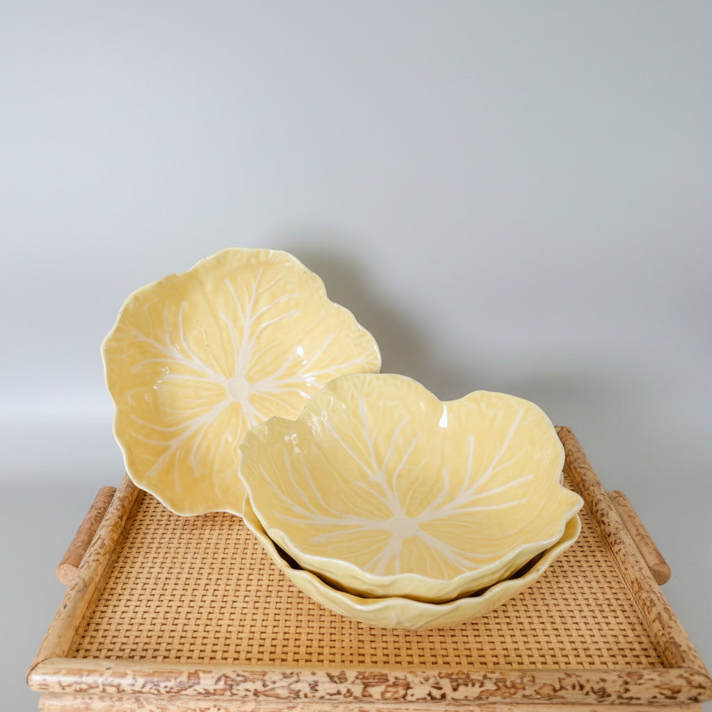 Bordallo Pinheiro Yellow Cabbage Bowl EACH