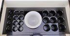 Space Age Rolling Drop-Front Bar Cabinet