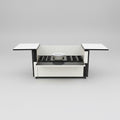 Space Age Rolling Drop-Front Bar Cabinet