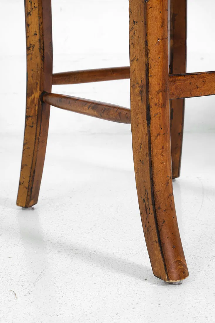 Six (6) Jean Gaestas Vintage French Rush Dining Chairs
