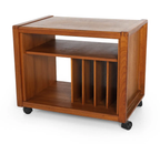 MID-CENTURY DANISH TEAK MEDIA SHELF 1970S