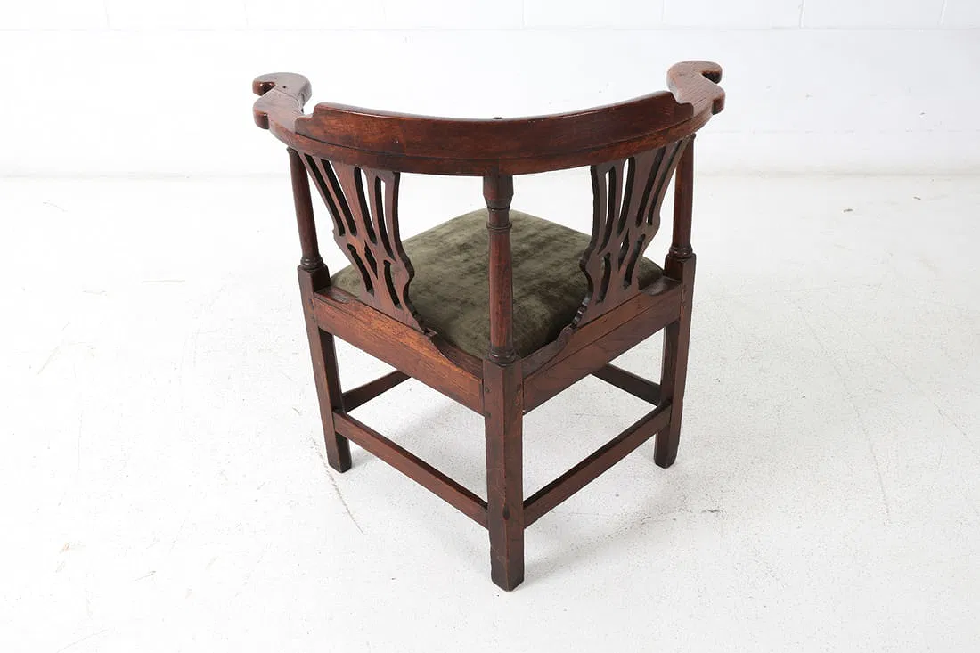 Antique Georgian Mahogany Corner Chair