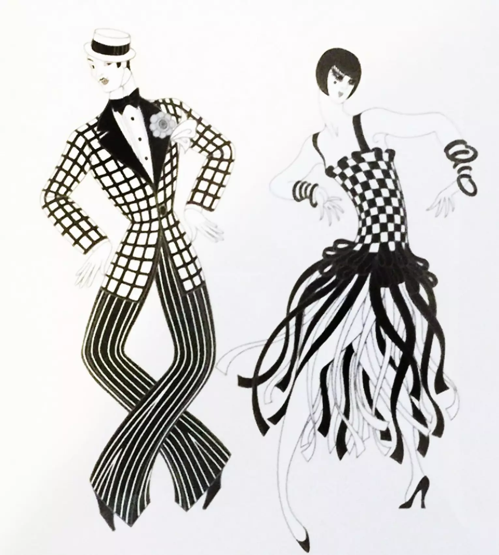 Charleston Couple by Erte 19.5 x 20.5