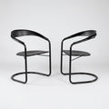 Set of 4 Post-Modern Arrben Italy “Canasta” Arm Chairs