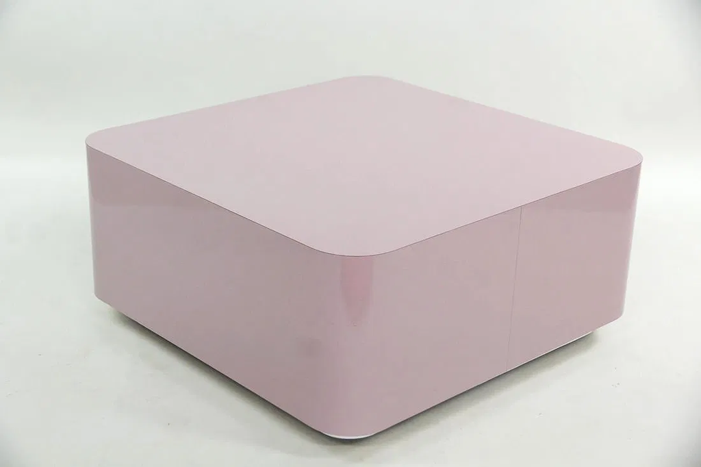Large Postmodern Floating Coffee Table with Casters
