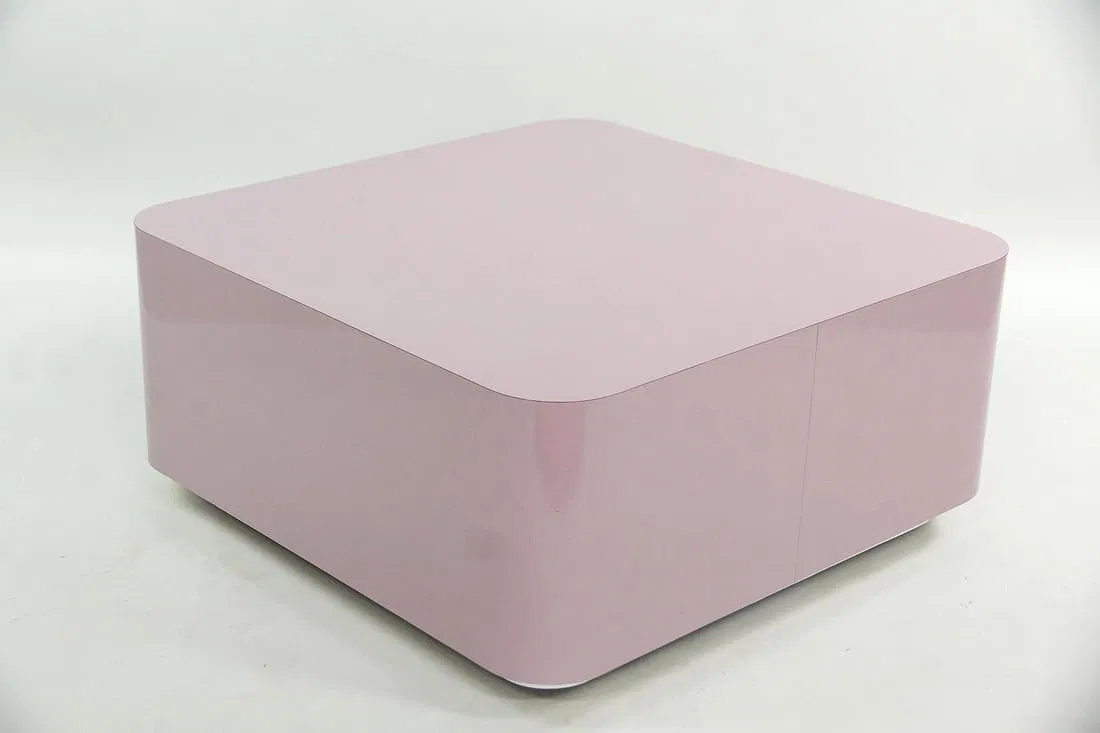 Large Postmodern Floating Coffee Table with Casters