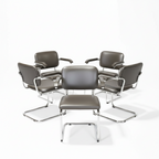 Marcel Breuer Chrome & Leather Armchairs