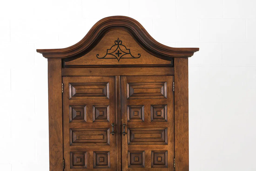 1960s Drexel Spanish Style Oak Secretary Desk