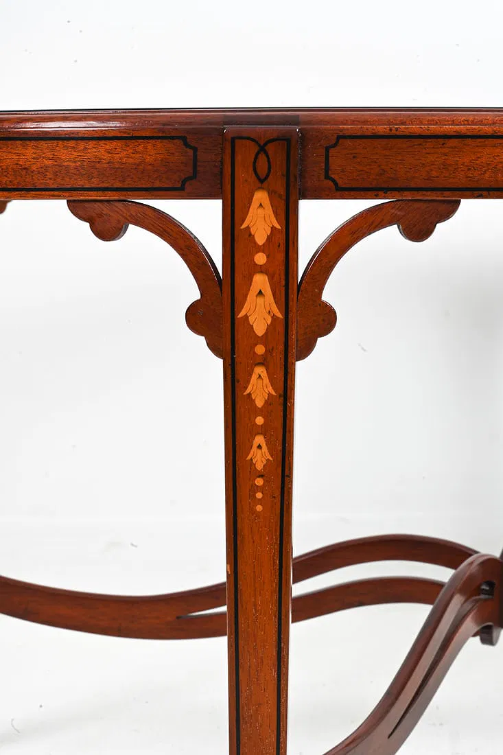 Antique Edwardian Mahogany & Glass Coffee Table