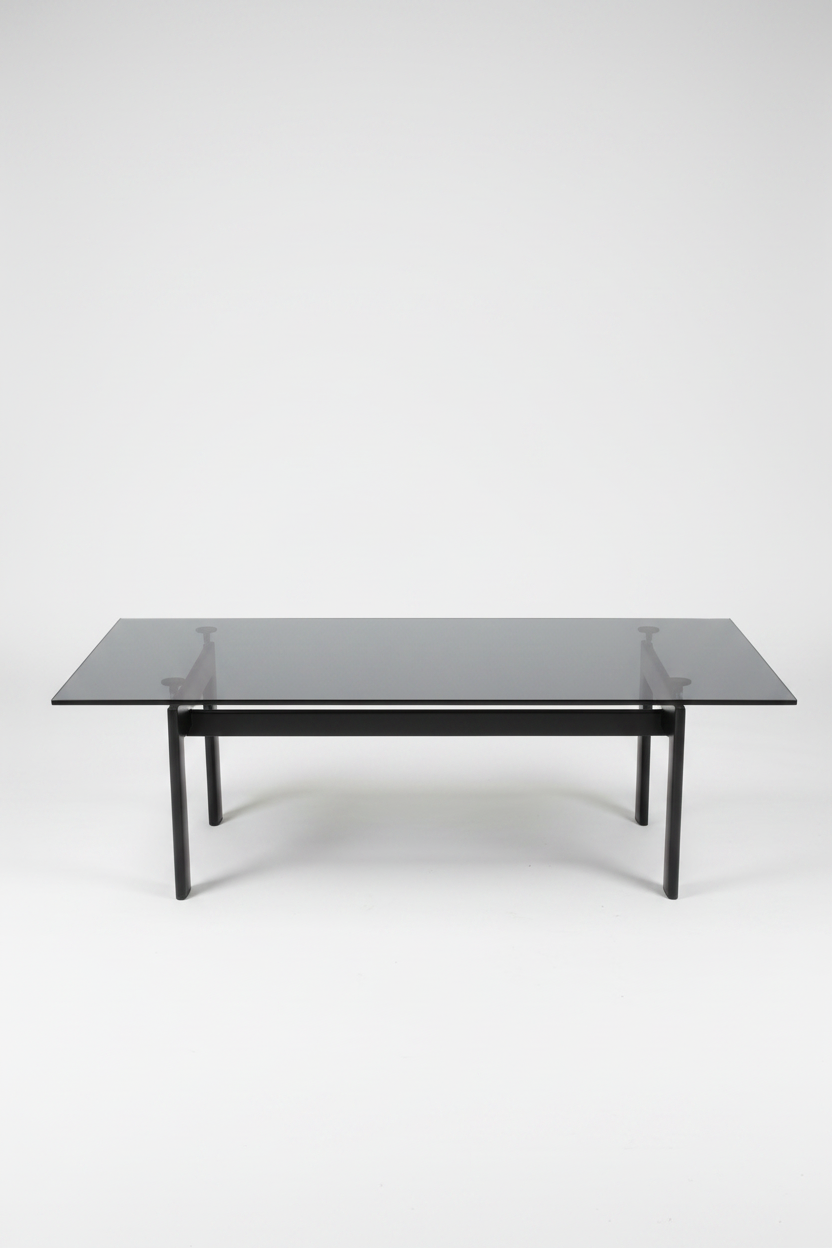 Le Corbusier LC6 Smoked Glass Dining Table