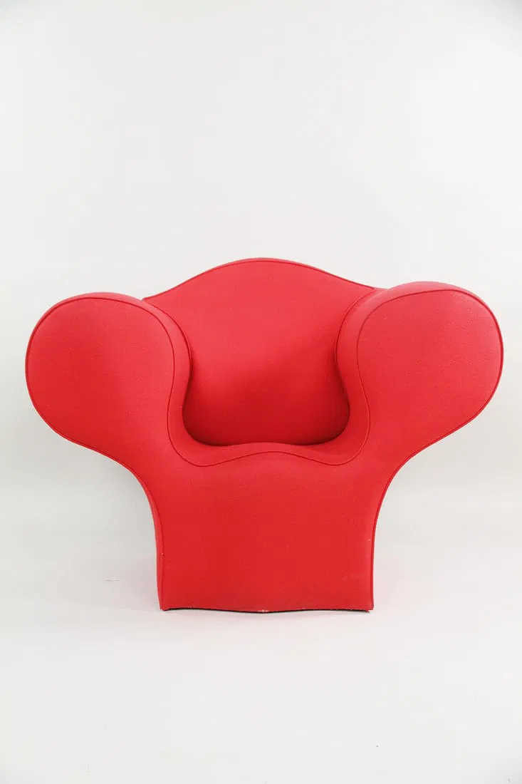 Ron Arad Big Easy Lounge Chair, Red Wool