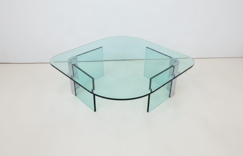 Leon Rosen Pace Glass Top Coffee Table