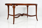Antique Edwardian Mahogany & Glass Coffee Table
