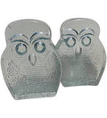 Pair of Vintage Blenko Glass Bookend Owls