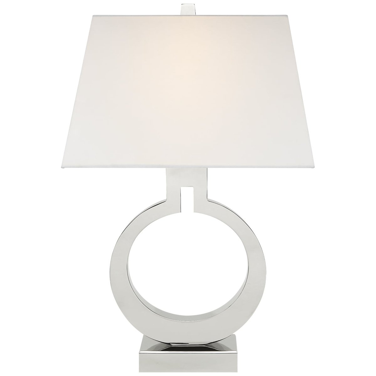 Visual Comfort Ring Form Table Lamp in Chrome